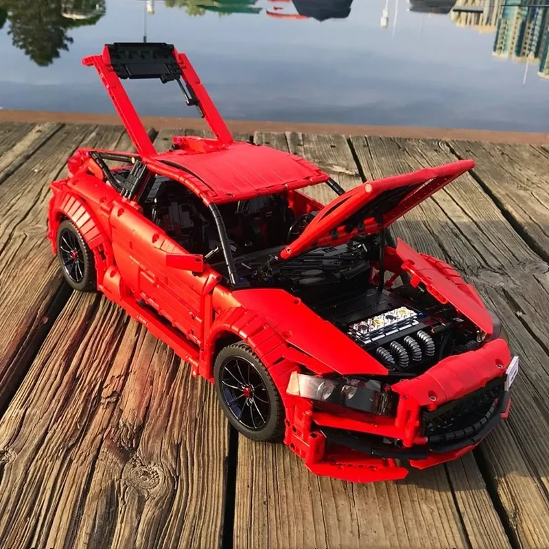 Новый строительный блок MOC-Honda CR-Z Φ мощность функции подходит для Lepining двигатель