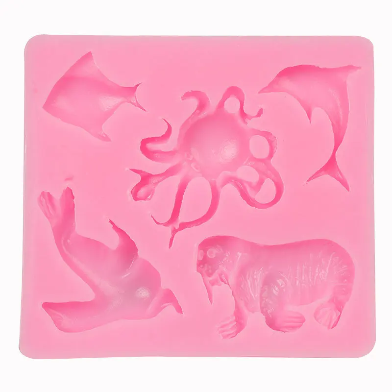 

Dolphin sea lion octopus clownfish mousse силиконовая для шоколада выпечки декоративная форма