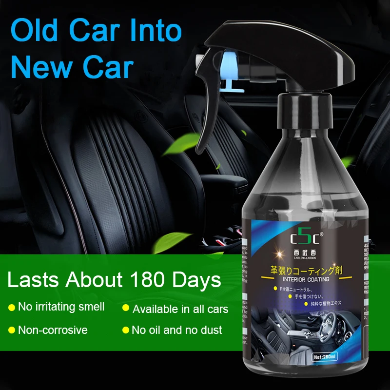 260ml 500ml Car Repellent Ceramic Coating Nano Glass Plated Crystal Liquid Car Interior Rubber and Plastic Retreading Agent