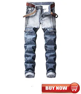 Mcikkny Новая мода Для мужчин грузов Жан брюки с несколькими карманами Slim Fit прямые джинсовые брюки для мужчин мыть размеры 29-40