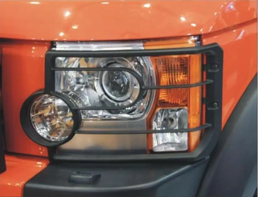 Front ABS Хром Передняя фара автомобиля+ задний фонарь Крышка лампы отделка для Land rover Дискавери 3 2004-2009 - Цвет: Front