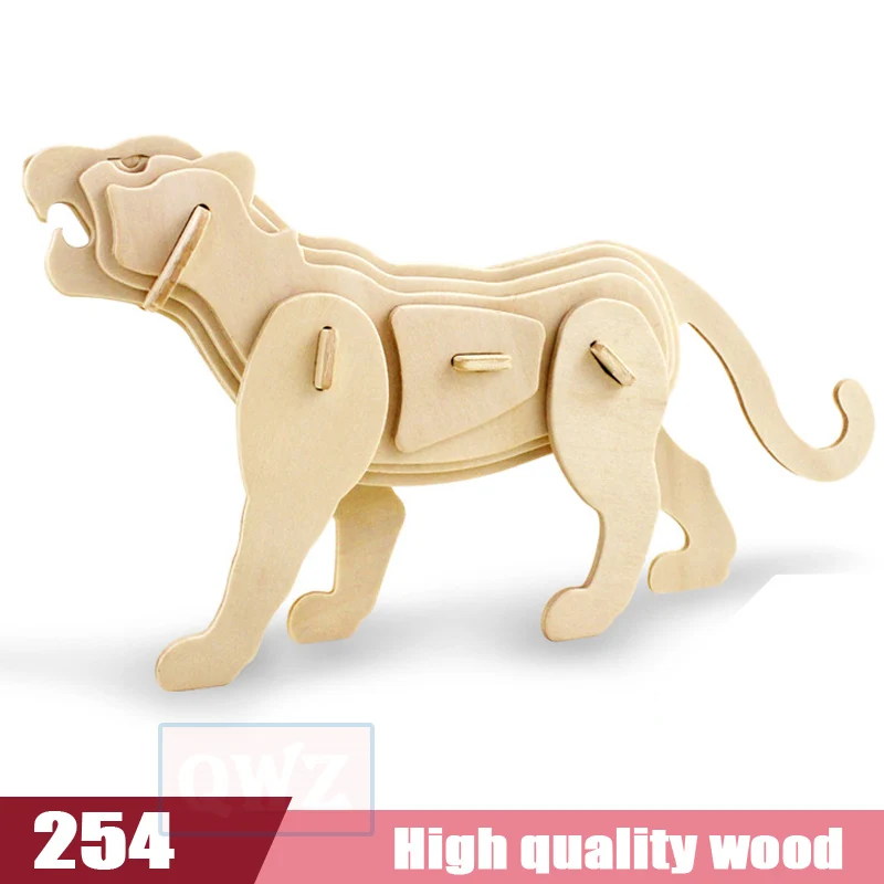 254 18 видов лазерной резки деревянные DIY 3D головоломка подарок для игры для детей ребенок друг модель строительные наборы популярные игрушки в подарок на день рождения - Цвет: 254