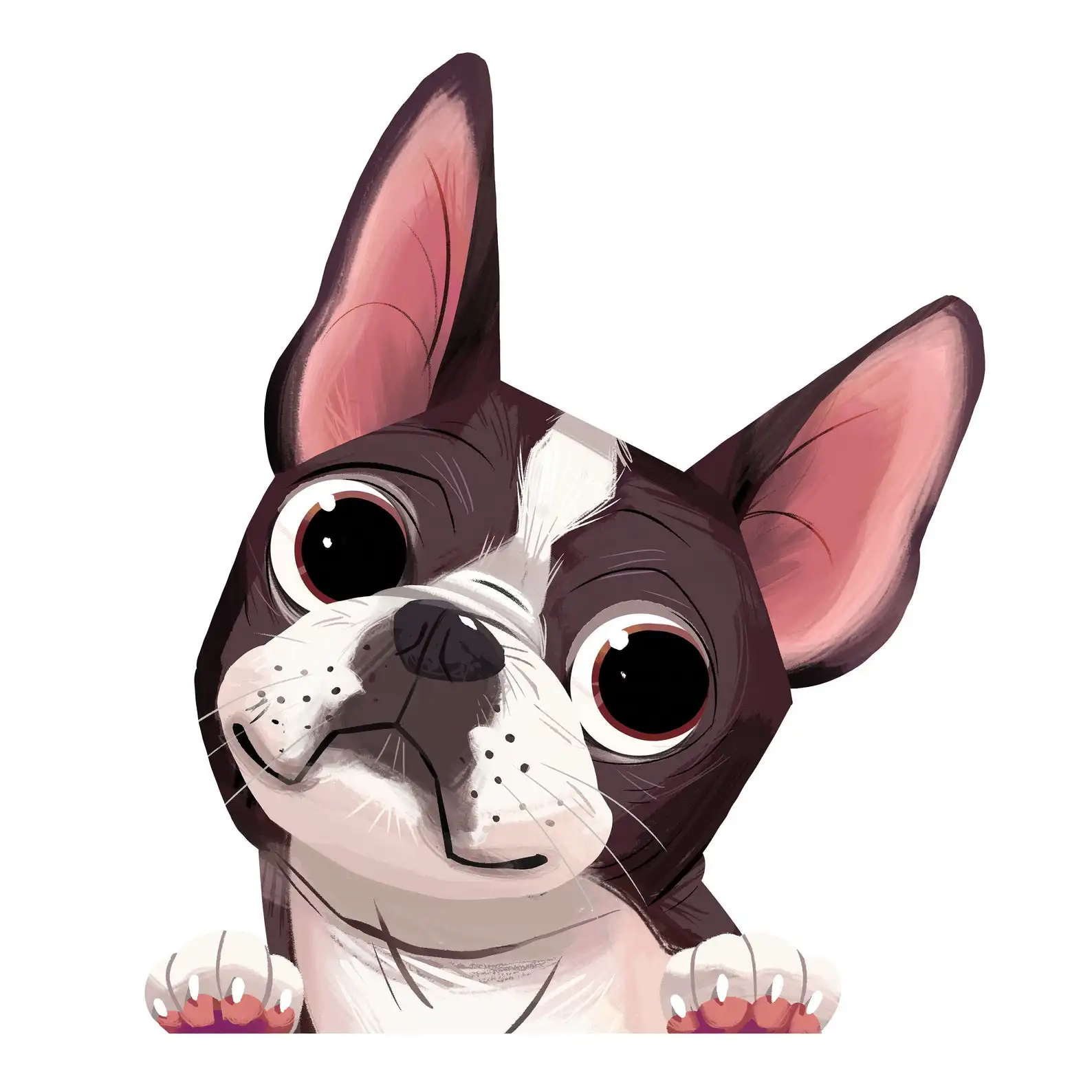 

Personality PVC Decal Boston Terrier Car Sticker on Motorcycle Laptop Decorative Bumper Guitar Phone Window Accessories