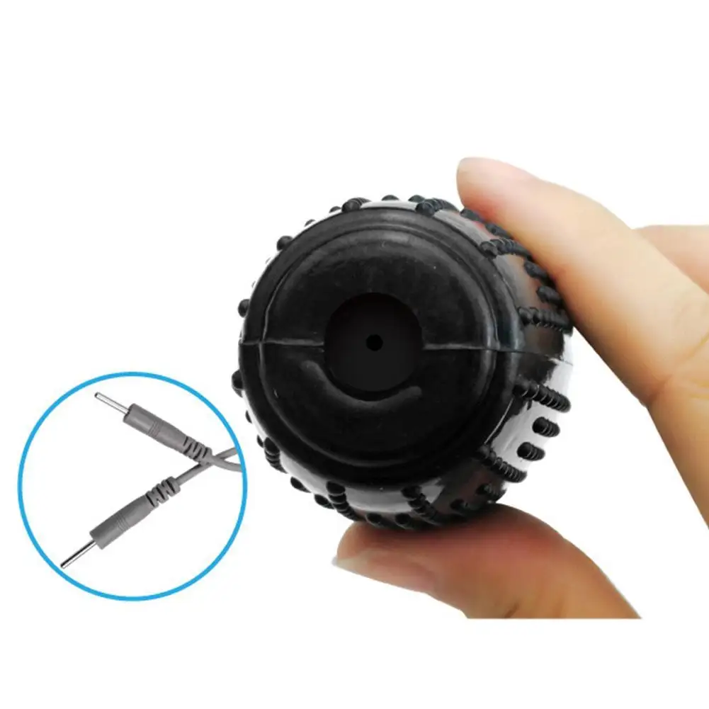 

1 Pairs Amazing Electric Hand Electrode Massage Ball For Digital Tens Therapy Massager Machine + Leading Wire Funny Massage Tool