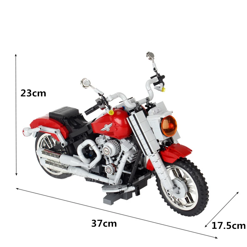

1251PCS High-tech Creator Expert Motorcycle Harleyed Davidson Fat Boy Building Blocks kit Bricks Classic Model Kids Toys gifts