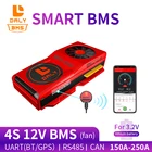 Daly Smart BMS LiFePO4 4S 18650 21700 12 В 100A 120A 150A 200A 250A 300A Bluetooth RS485 сенсорный экран управления баланс вентилятора BMS