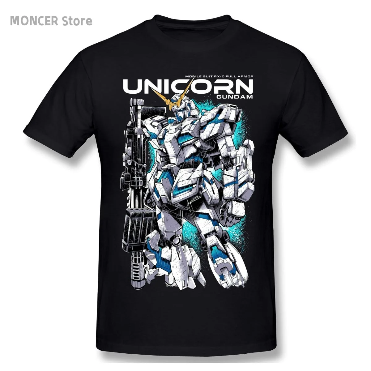 

Unicorn Gundam Japan Men T Shirt New Vintage Oversize Cotton Crewneck Short Sleeve Clothes