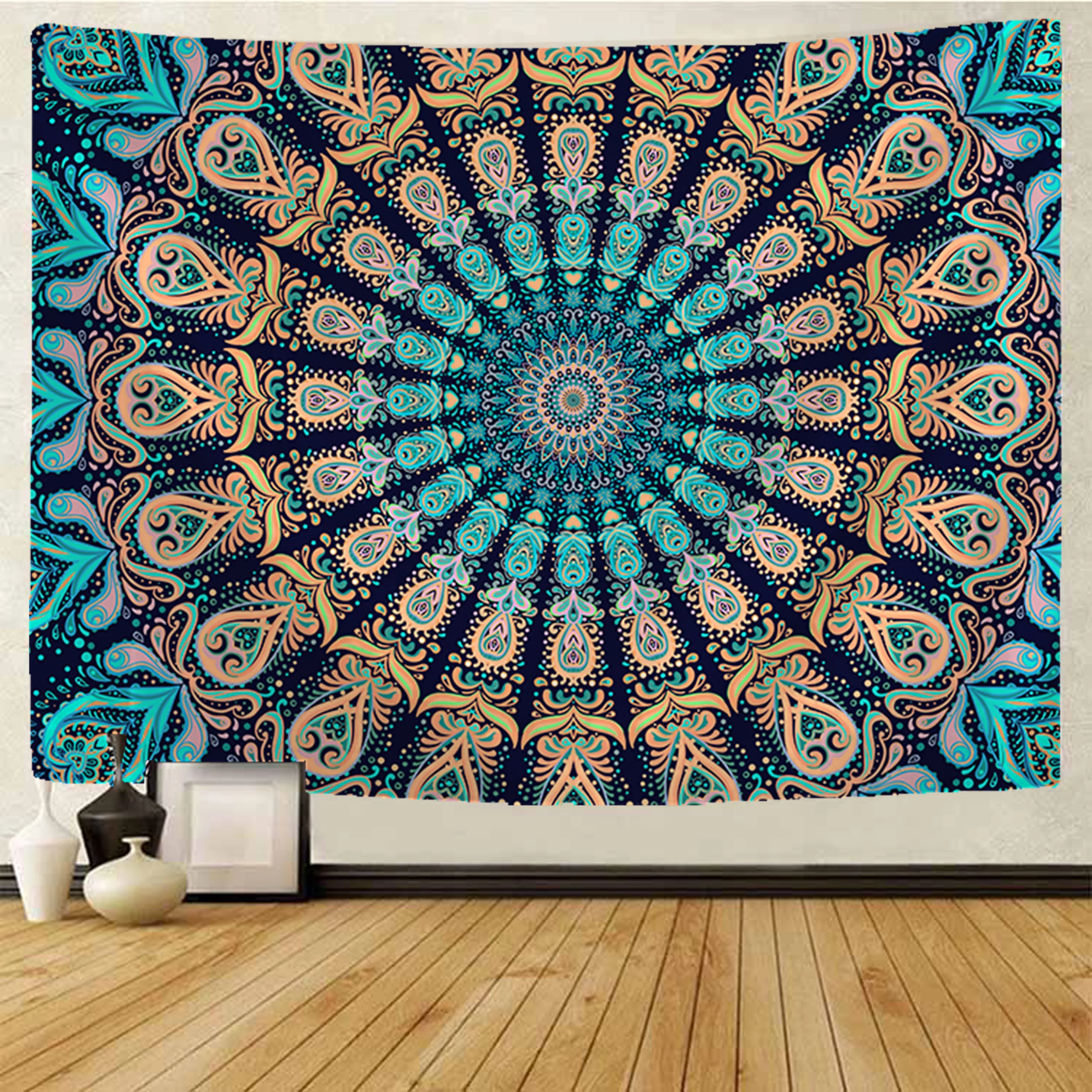 Индийская психоделическая сцена Мандала домашнее художественное украшение