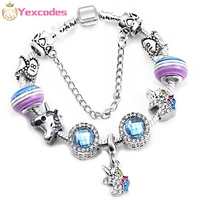 silver color animal style charm bracelets with nice marano beads fit original fine bracelet for kids special gift dropshipping