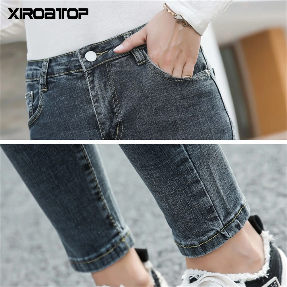 

2021 Woman High Waist Jeans Skinny Fashion Denim Pencil Pants Stretch Jean Plus Size casual all-match slim jeans high quality