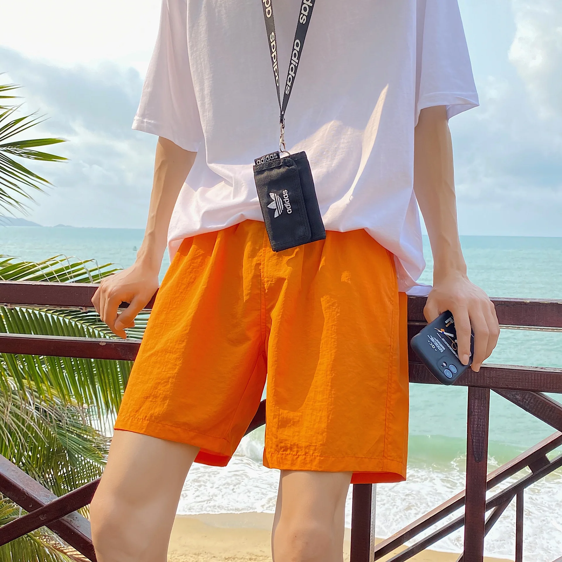 Новинка лета 2021 шорты в гонконгском стиле нейтральные пятиконечные мужские