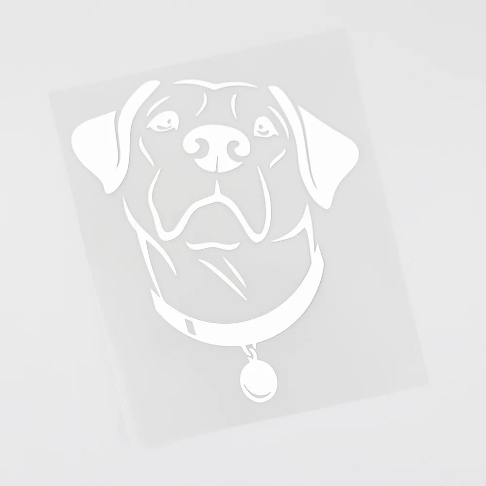 10.1CMX12.6CM Beauty Labrador Dog Head Pet Vinyl Car Sticker Black/Silver 8A-0602 | Stickers
