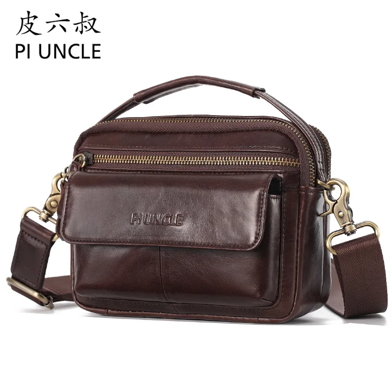 PI UNCLE брендовая многофункциональная сумка из натуральной кожи с верхней ручкой