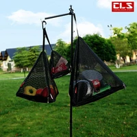 vegetable organizer accessories mesh hanging bag triangle picnic tableware camping kitchen basket drying net storage