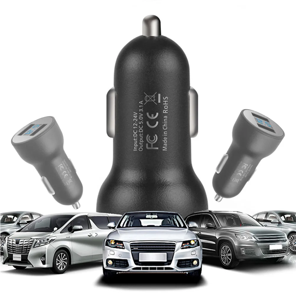 Автомобильное зарядное устройство с двумя USB-портами 12 В/24 В 3 1 А |