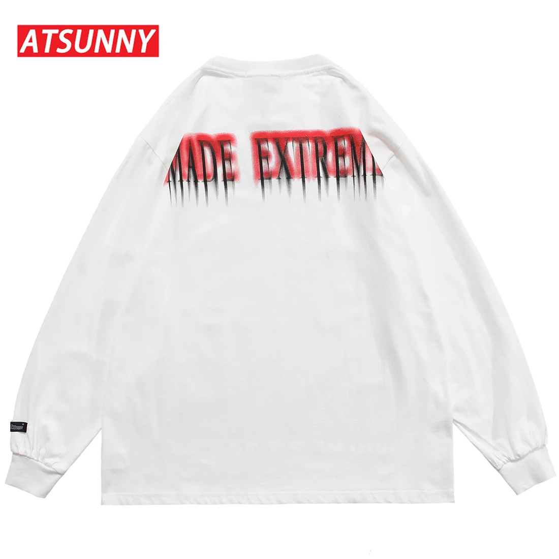 

ATSUNNY Hip Hop Streetwear Vintage Japanese Style Harajuku Sweatshirt Anime Girl Knitted Death Note Sweatshirt Hoodie Pullover
