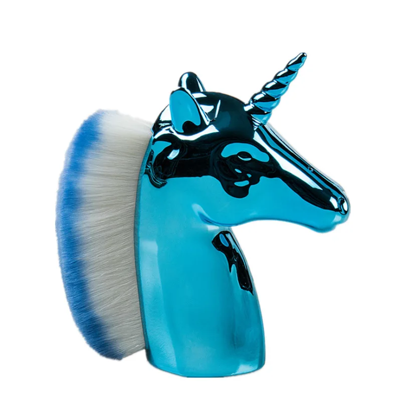 Кисти для макияжа в виде единорога лошади радуги держатель пудры основы румян