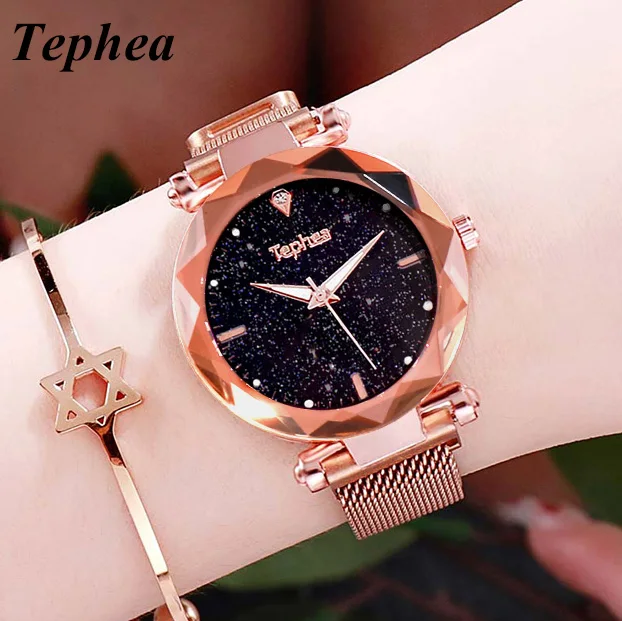 Звездное небо женские наручные часы для женщин кварцевые магнитные часы-браслет