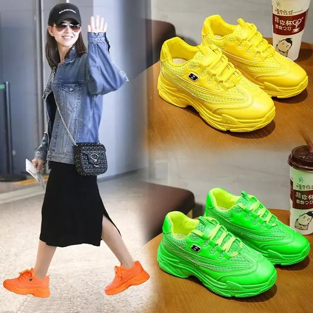 

Candy-Colored Fashion Sneakers Women Mesh Ventilation Comfortable Casual Shoes Fashion Female Trainers Ulzzang Shoes Woman Shoes