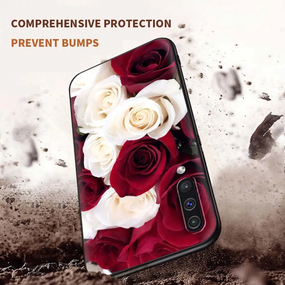 

Retro Rose Phone Case for Samsung A50 A51 A70 A71 A21s For Galaxy S20 FE A10 A20e A30 A40 Soft Silicone Cover