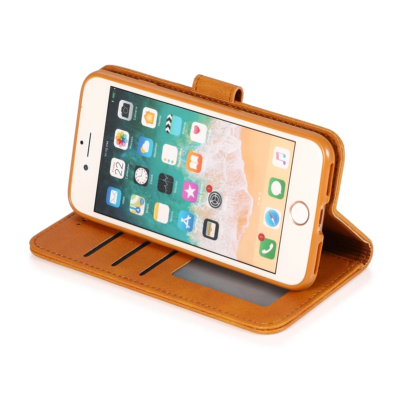 Чехол-книжка из искусственной кожи для iPhone XSMAX X 5 6 6s 7 8 чехол-кошелек кредитных