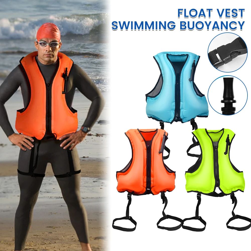 

Portable Drifting Life Vest Swimming Buoyancy Aid Snorkel Diving Inflatable Rescue Boating Inflatable Safety Sea Floating Jacket