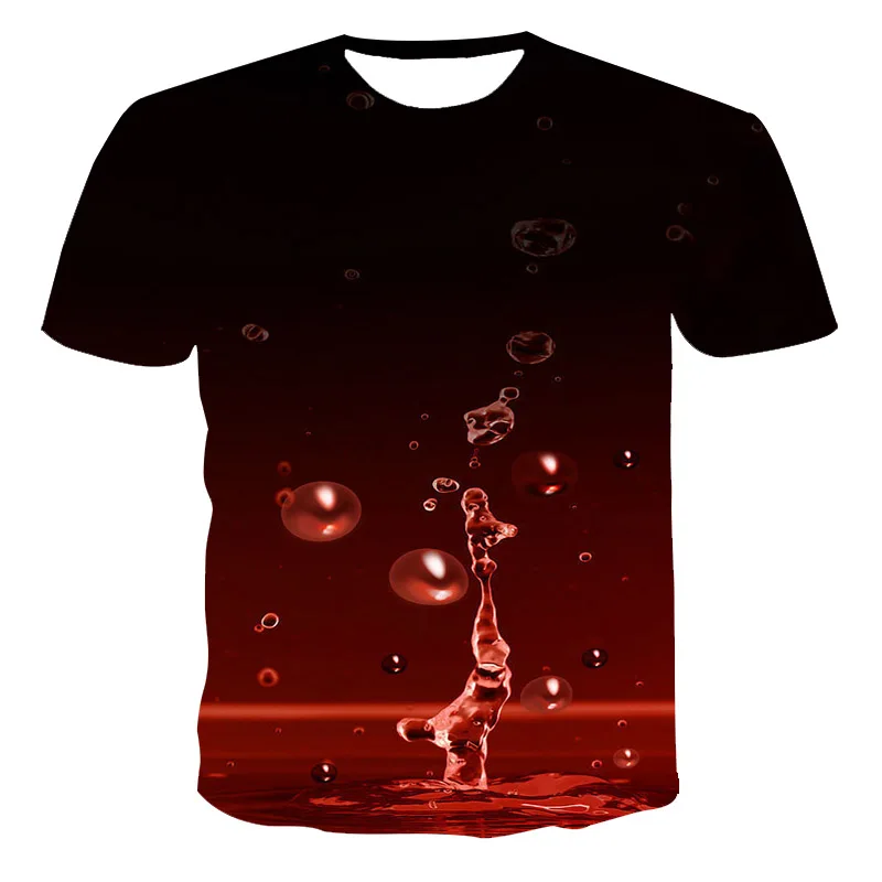 

2021 New Summer 3D T Shirt Men Clothing Boy Kid Fashion Casual Breathable Polyester Colorful Round Neck Comfortable Tee 110-6 XL