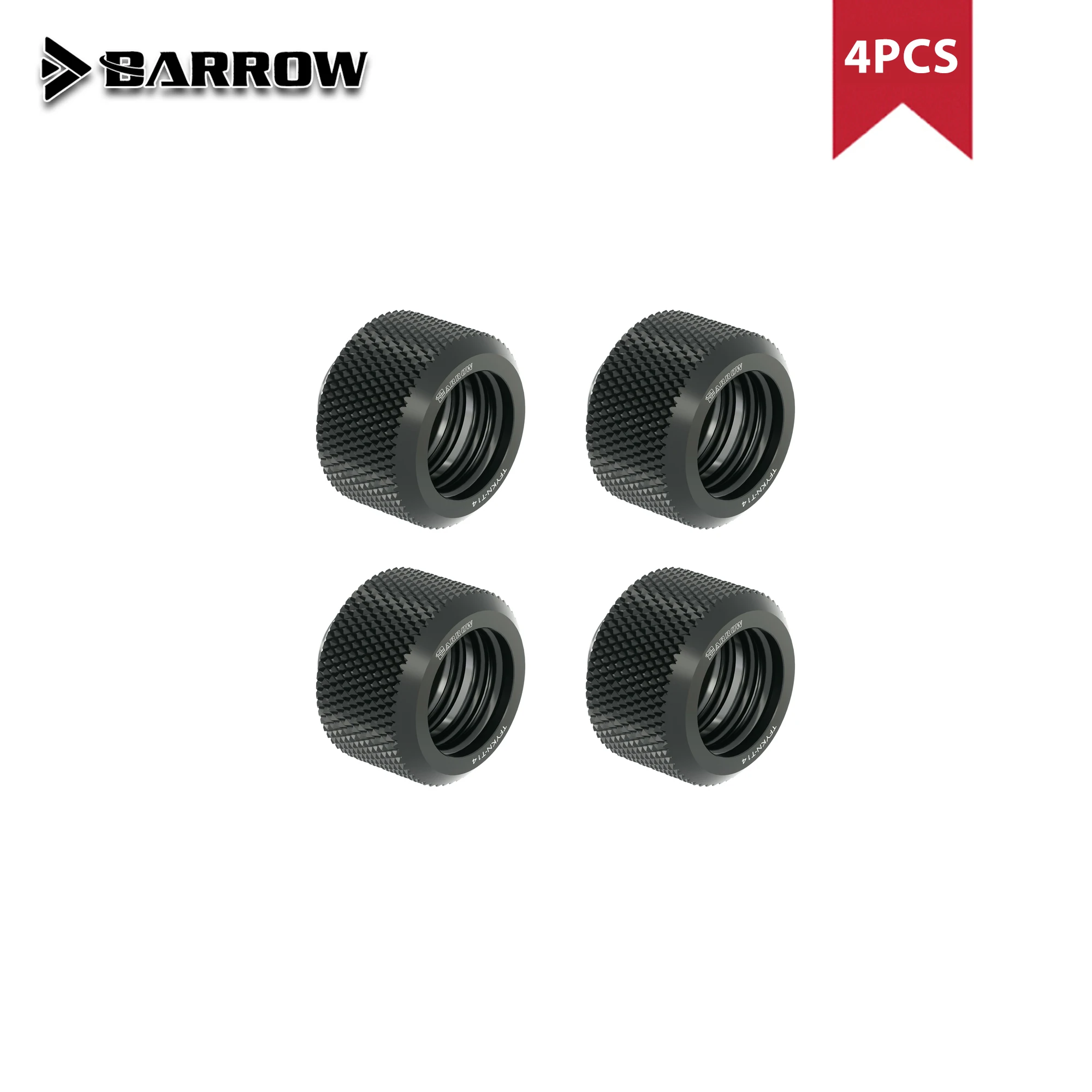 

Barrow 4pcs Water Cooling OD 12mm 14mm 16mm Hard Tube Hand Compression Fittings G1/4'' TFYKN-T12/T14/T16