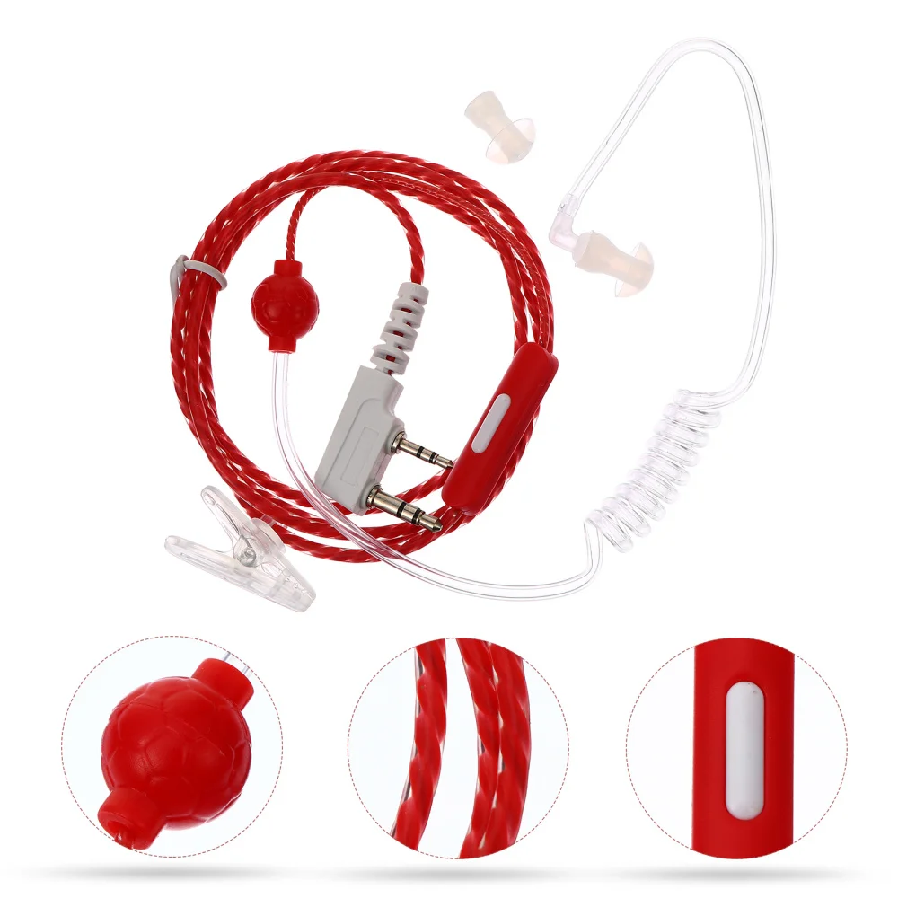 

1pc Acoustic Tube Wired Earphone Anti-Radiation Headset for Walkie Talkies