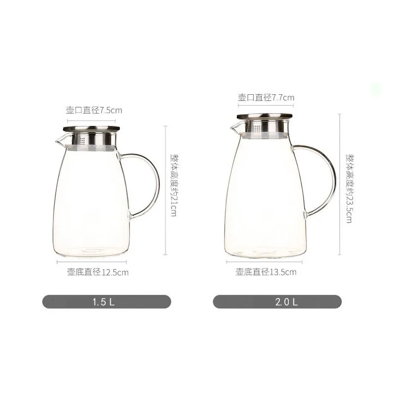 Высококачественный термостойкий холодный чайник стеклянный с подогревом летний