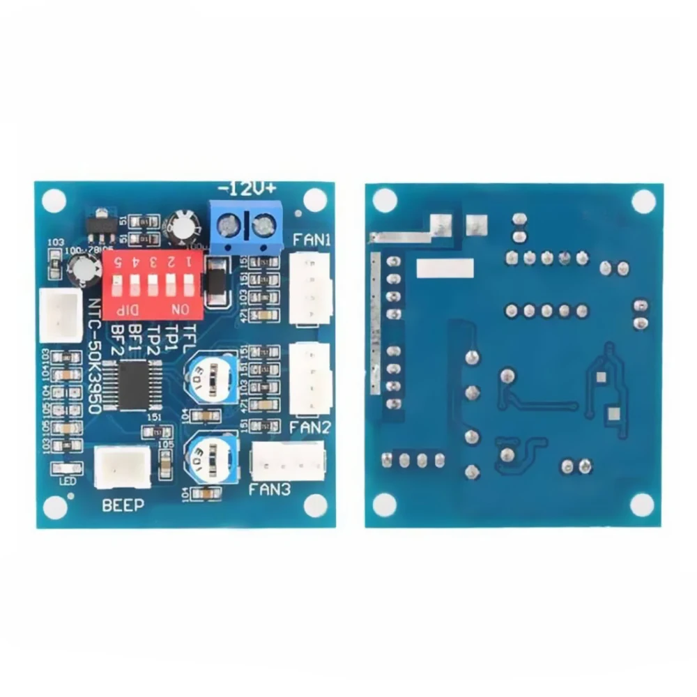 

1PCS Speed Controller 1PCS Temperature Probe and 1PCS Buzzle DC 12V Voltage Regulator PWM PC CPU Fan Module High-Temp Control