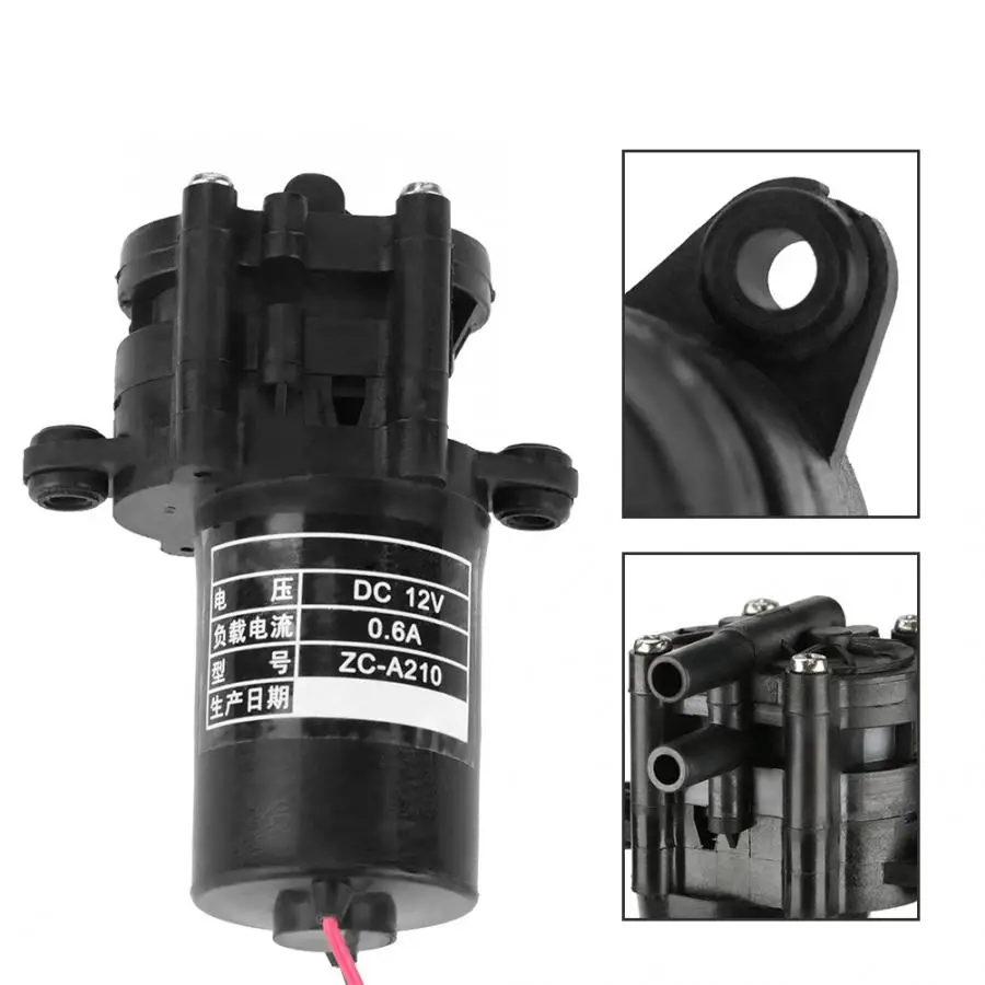 ZC A210 12V мини водяной насос пластиковый высокоэффективный самовсасывающий