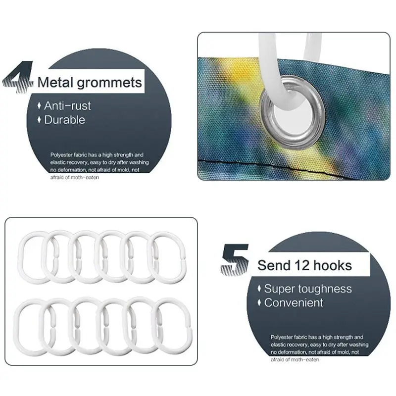 

Green Christmas Elk Printed Bath Screen Shower Curtain 180x180cm For Bathroom Waterproof Polyester Fabric Bath Curtains