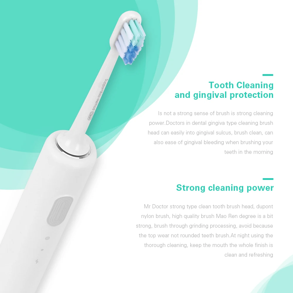 Xiaomi Mijia USB звуковая электрическая зубная щетка головки вибратор для зубов Беспроводная гигиена полости рта зубная щетка перезаряжаемая щетка головки