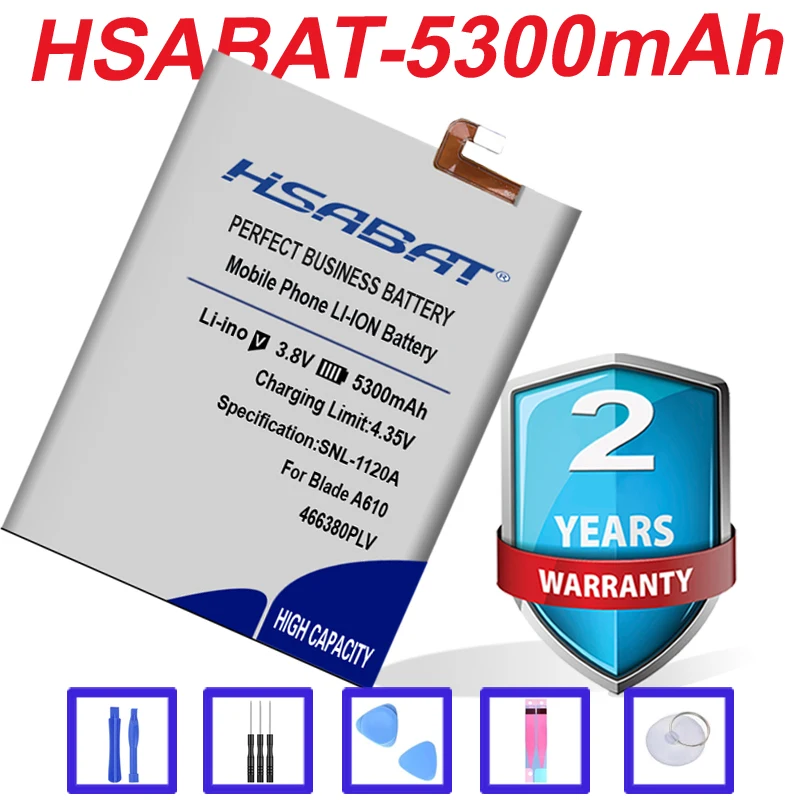 Аккумулятор HSABAT 5300 мАч для ZTE Blade A610 A610C A610T BA610C BA610T|battery for|battery for ztebatteries batteries |