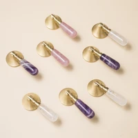 pink crystal furniture handle hardware with screws brass handles for cabinet and drawer white wardrobe pulls closet door knobs