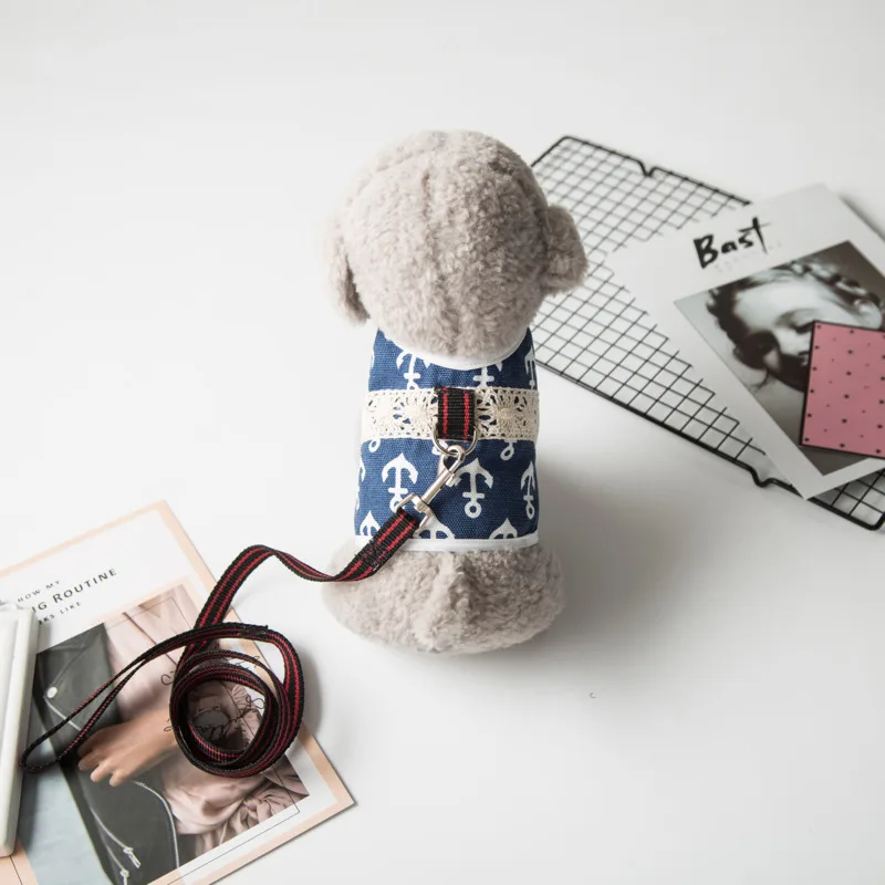 

Pet Dog Harness And Leash Set Fashion Printed Vest Dog Leash For Medium Small Dogs Teddy Chihuahua Harness Small Dog Pet Product