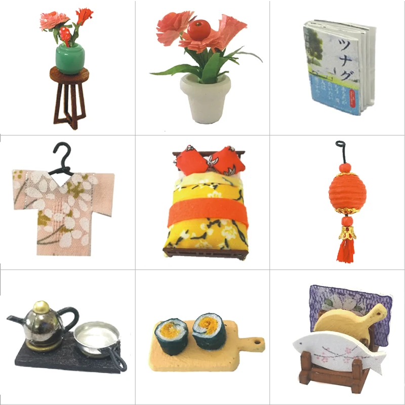 

Chinese style doll house furniture assembled wooden Miniature Dollhouse 3D diy doll house assembled toys for children