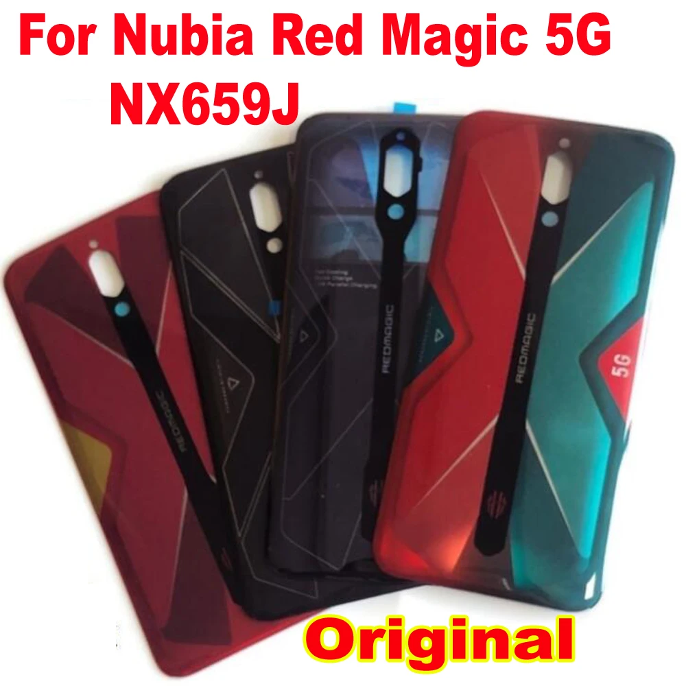 Оригинальный Стекло крышка задняя Батарея Крышка для ZTE Nubia красный Магия 5G NX659J