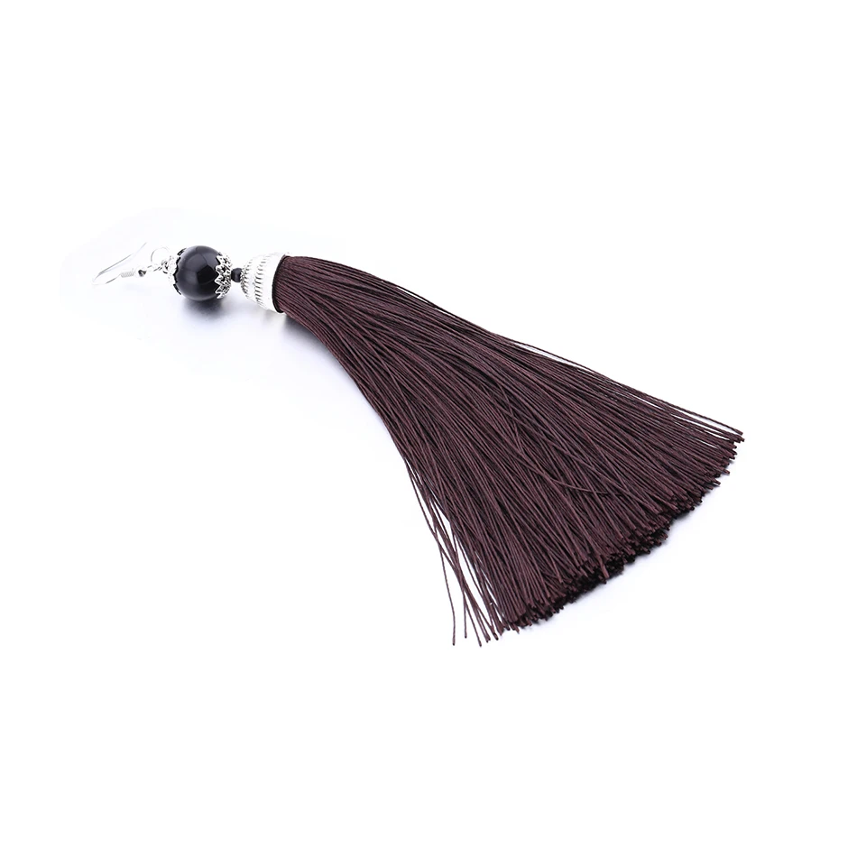 Женские этнические винтажные массивные длинные висячие серьги-Крючки с