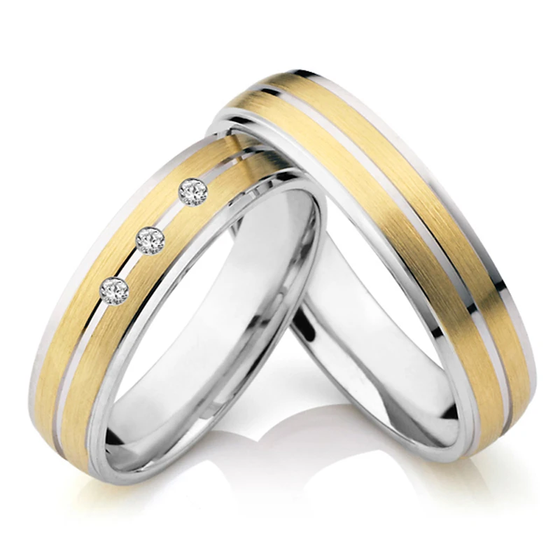 

Позолоченные Обручальные кольца для мужчин и женщин, 1 пара, кольцо для влюбленных в вестерн, юбилейные украшения для пар