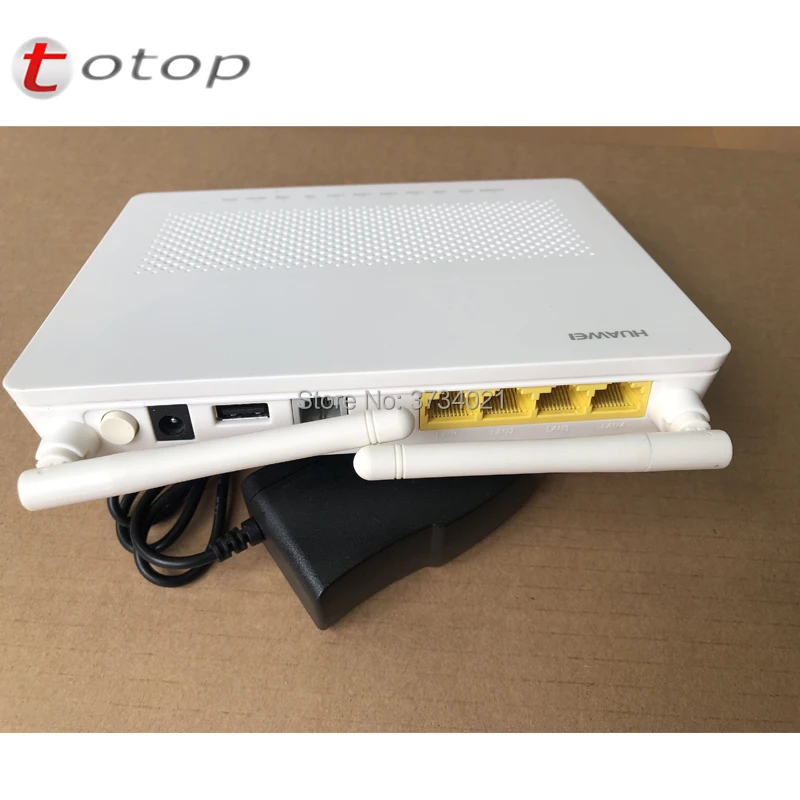 Б/у huawei GPON ONU ONT HG8546M 2POTS+ 4FE+ 1USB+ WiFi модем, 99% Новое huawei Telecom сетевое оборудование с адаптером питания