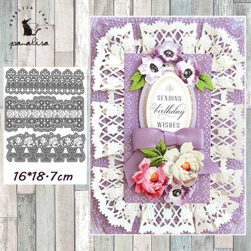 

Panalisacraft Lace Background Metal Cutting Dies Craft Dies Scrapbooking Card Making Album Embossing Stencil Die Cut Decoration