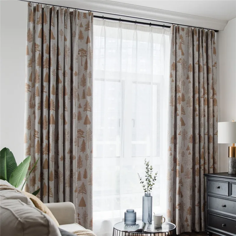 Новинка 2019 Европейский стиль кедрового дерева занавески ткани для окна балкона