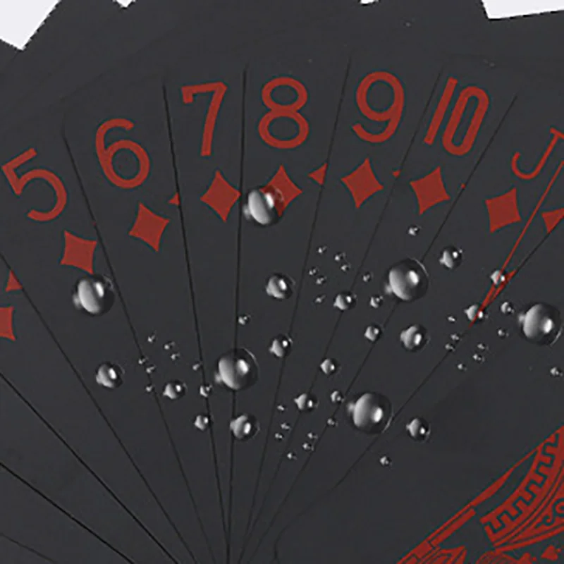 Многоцветные матовые водонепроницаемые игральные карты для