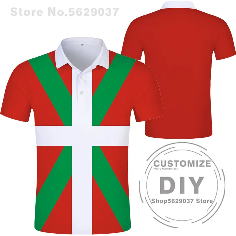 EUSKADI рубашки поло Бесплатная изготовление под заказ имя vitoria gasteiz POLOshirt с