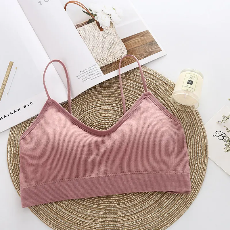 pink SP& CITY, простой модный спортивный невидимый бюстгальтер пуш-ап, Одноцветный Топ, сексуальный бесшовный бюстгальтер без косточек, бюстгальтер без косточек, женское нижнее белье - Цвет: pink