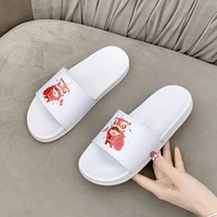 2021 cute open toe low platform flip flops for women house indoor flat beach slides women summer slippers shoes women tx262