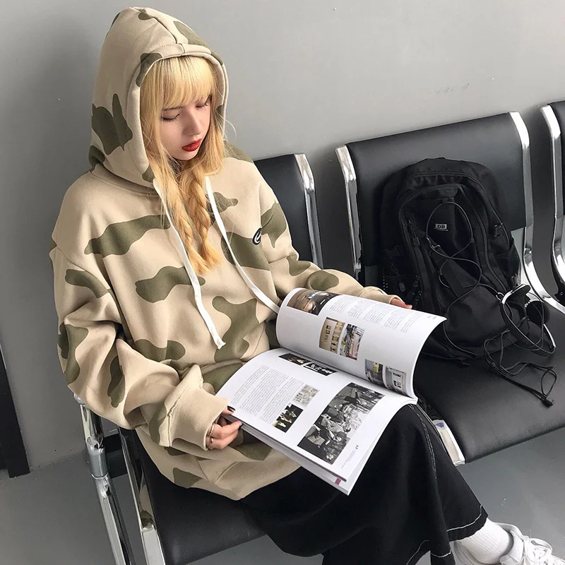 Женские толстовки большого размера 2021 модные с длинным рукавом и принтом коровы