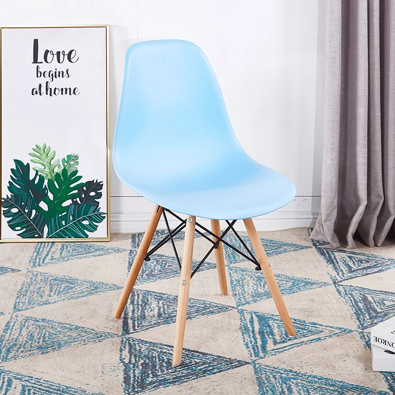 Стул Eames, современный простой стол, стул для семьи, для столовой, задний стул, компьютерный стул, стул, стул из твердой древесины, скандинавский обеденный стул - Цвет: see chart